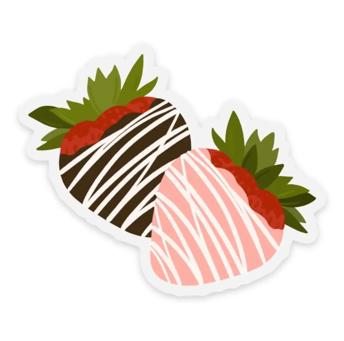 Chocolate strawberries sticker