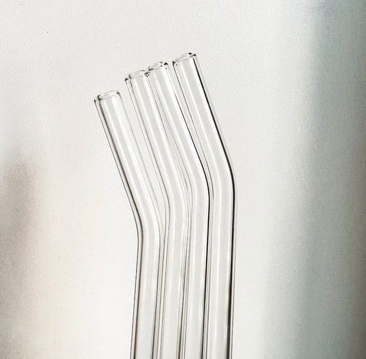 Clear glass straw