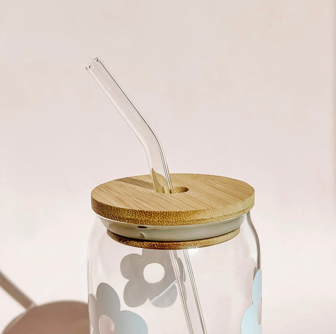 Clear glass straw