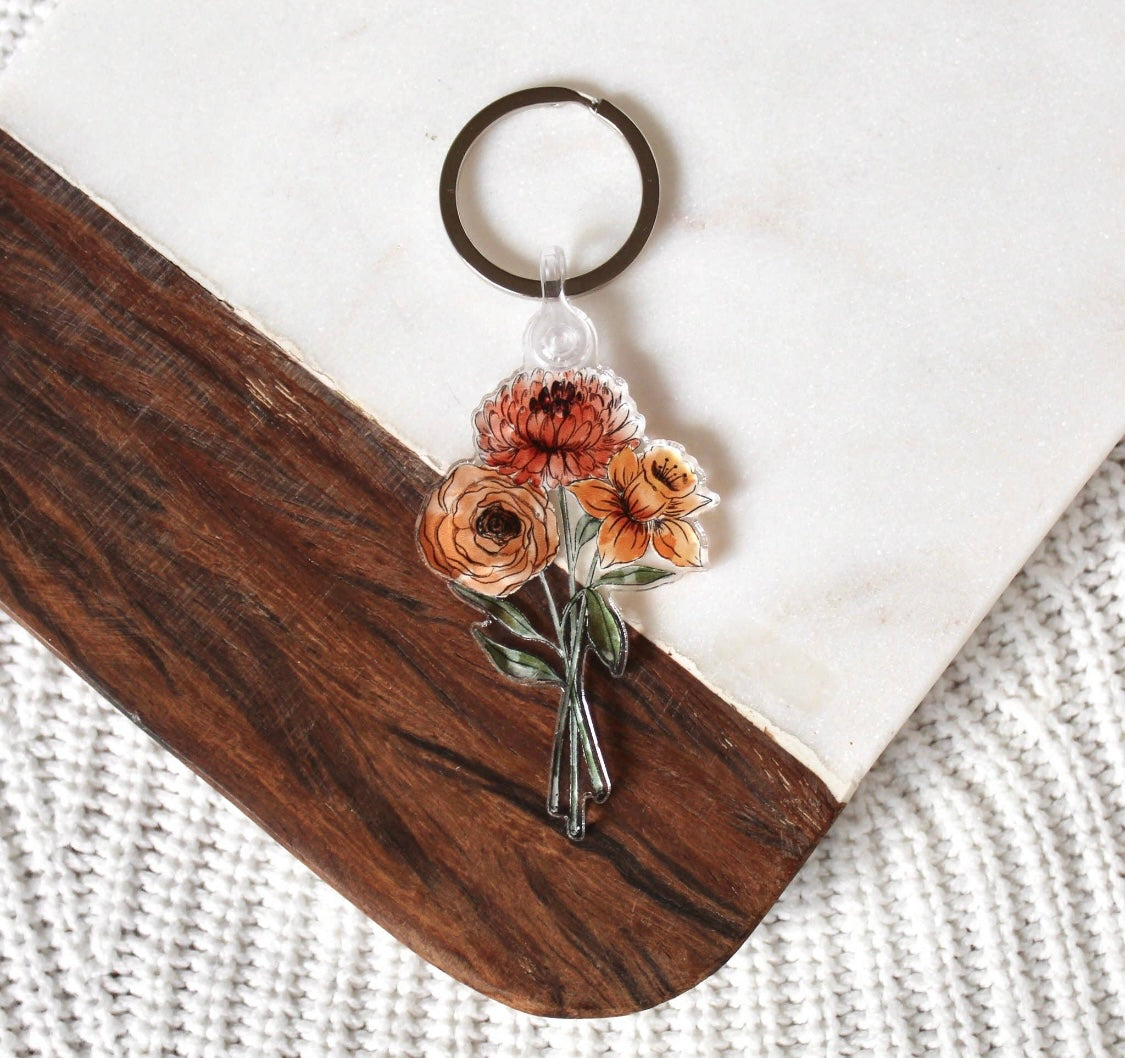 Flower keychain