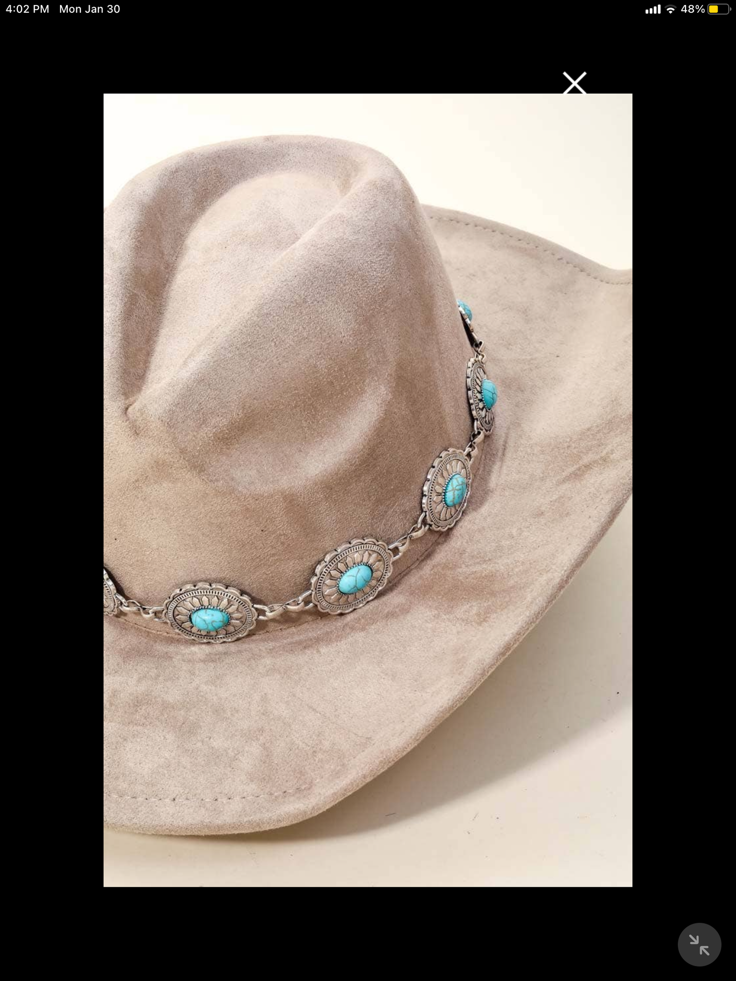 Oval hat turquoise TP